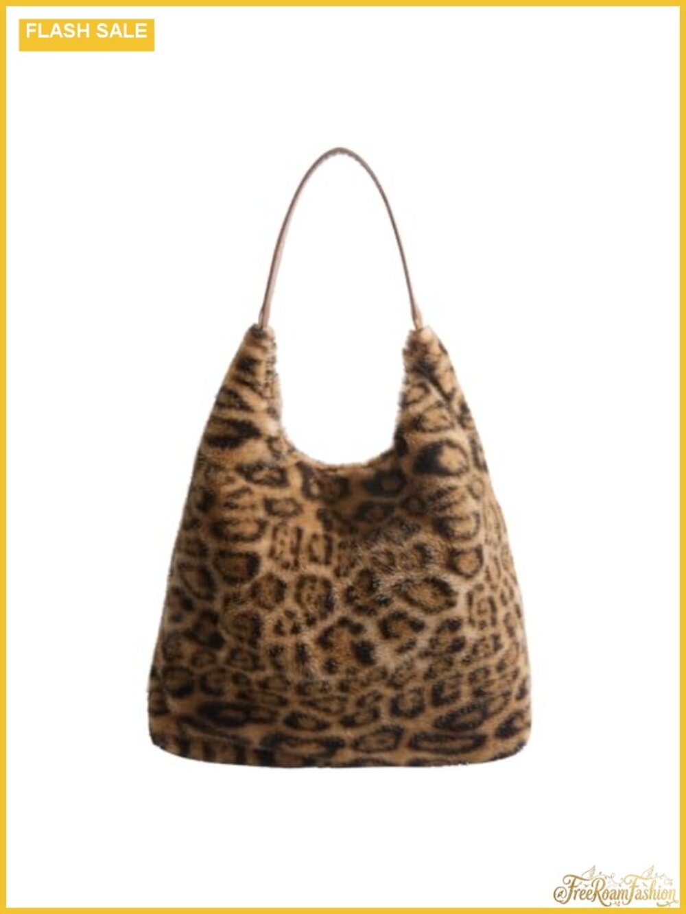 Leopard Cheetah Print Purse Y2K Slouchy Fuzzy Tote Bags for Women Faux Fur